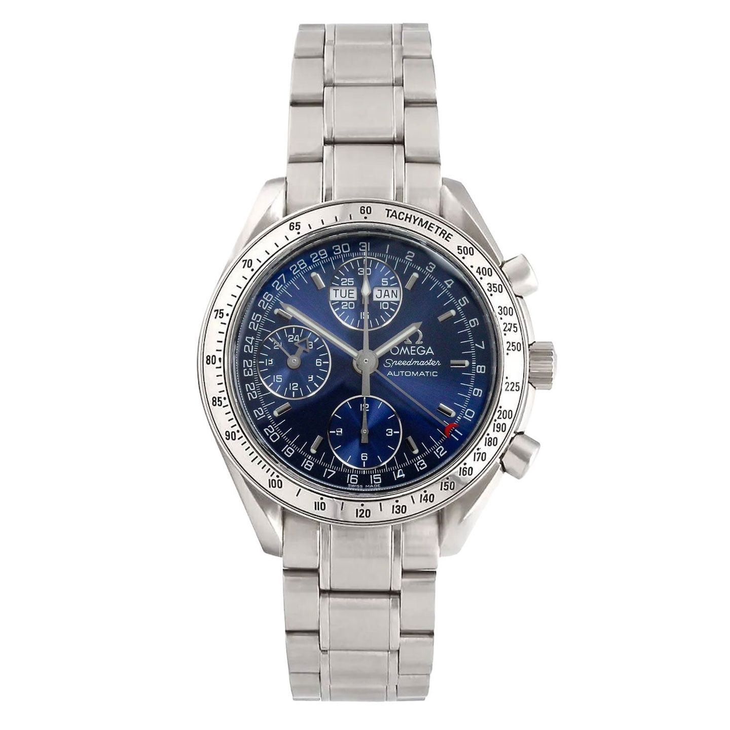 Omega Speedmaster Day Date 3521.80.00 (Unknown (random serial)) - Blue dial 39 mm Steel case (1/5)
