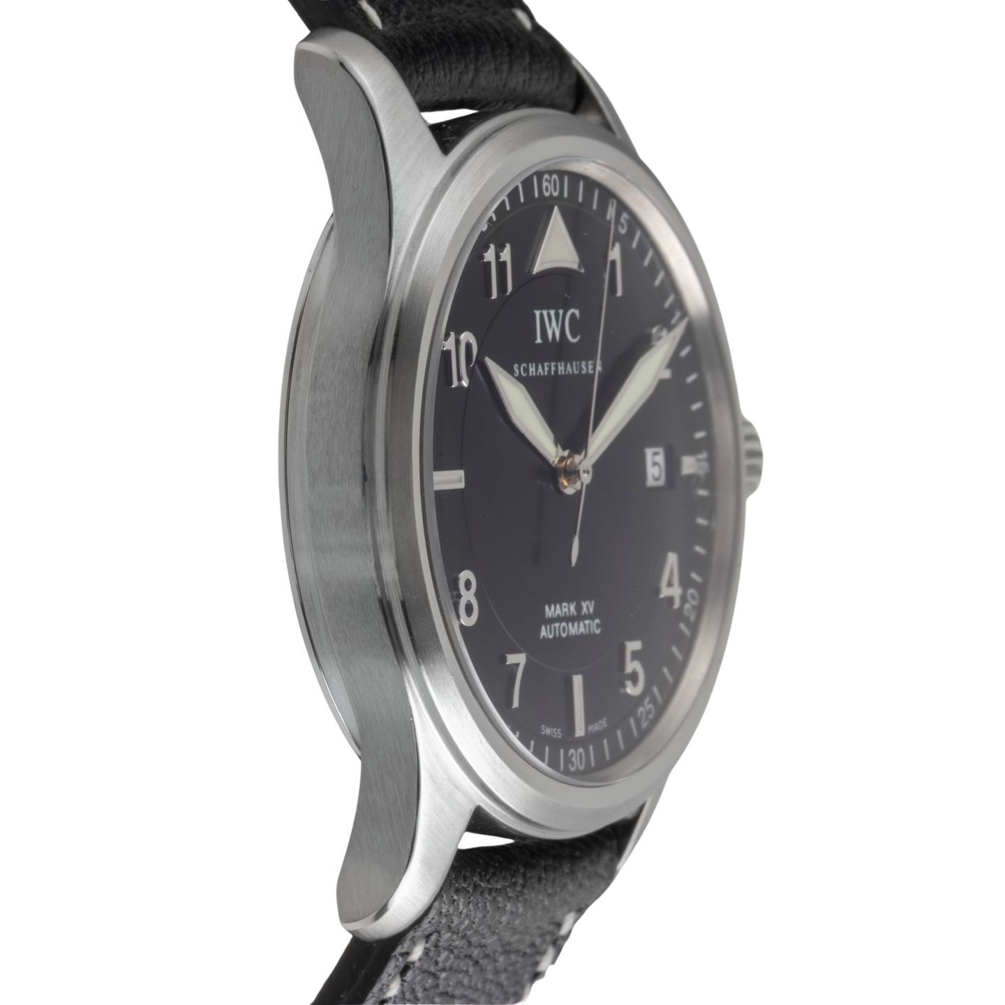 IWC Pilot Mark IW325311 (Unknown (random serial)) - Black dial 38 mm Steel case (7/8)