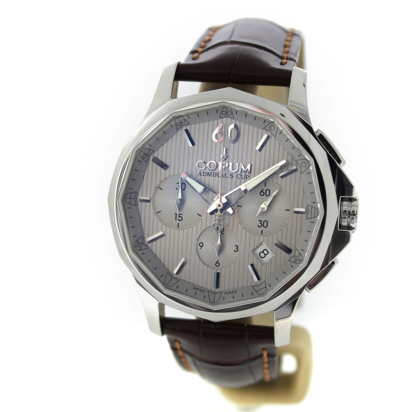 Corum Admiral's Cup Legend 42 984.101.20/0F01 FH10 (Onbekend (willekeurig serienummer)) - Zilver wijzerplaat 45mm Staal (1/7)