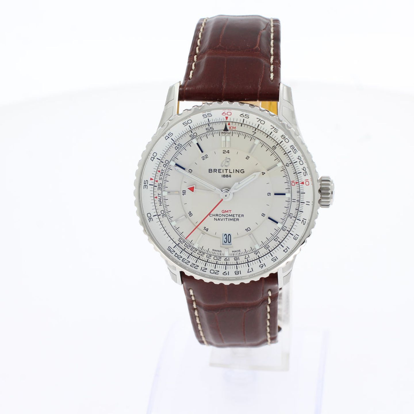 Breitling Navitimer GMT A32310211G1P1 (2024) - Silver dial 41 mm Steel case (1/4)