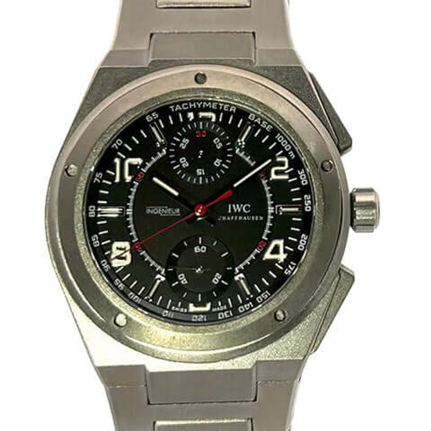 IWC Ingenieur AMG IW372503 (2008) - Zwart wijzerplaat 43mm Titanium (1/8)