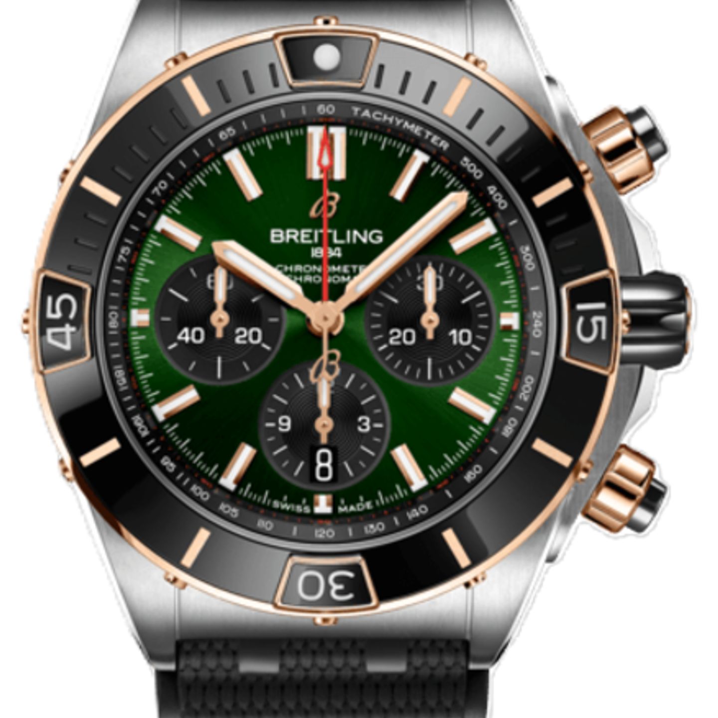 Breitling Chronomat UB0136251L1S1 (2026) - Groen wijzerplaat 44mm Goud/Staal (2/2)