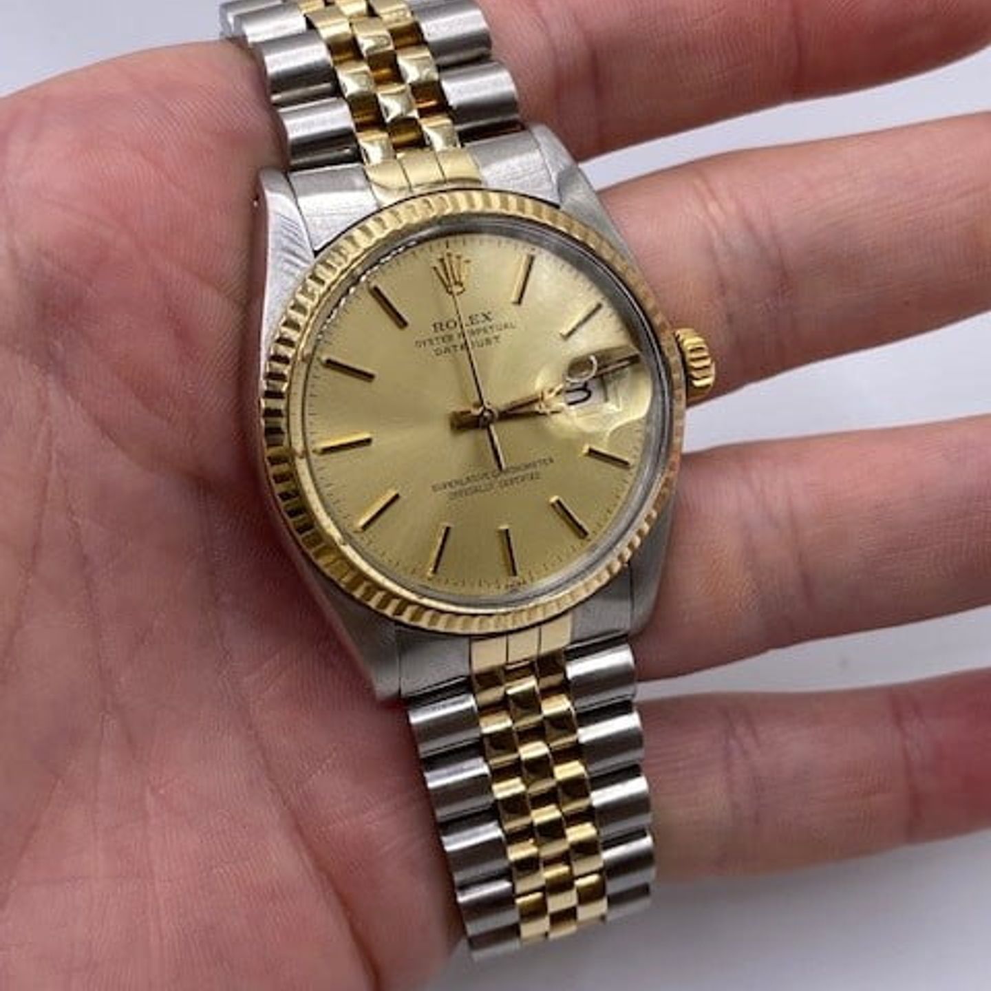 Rolex Datejust 36 16013 (1986) - 36 mm Gold/Steel case (5/8)
