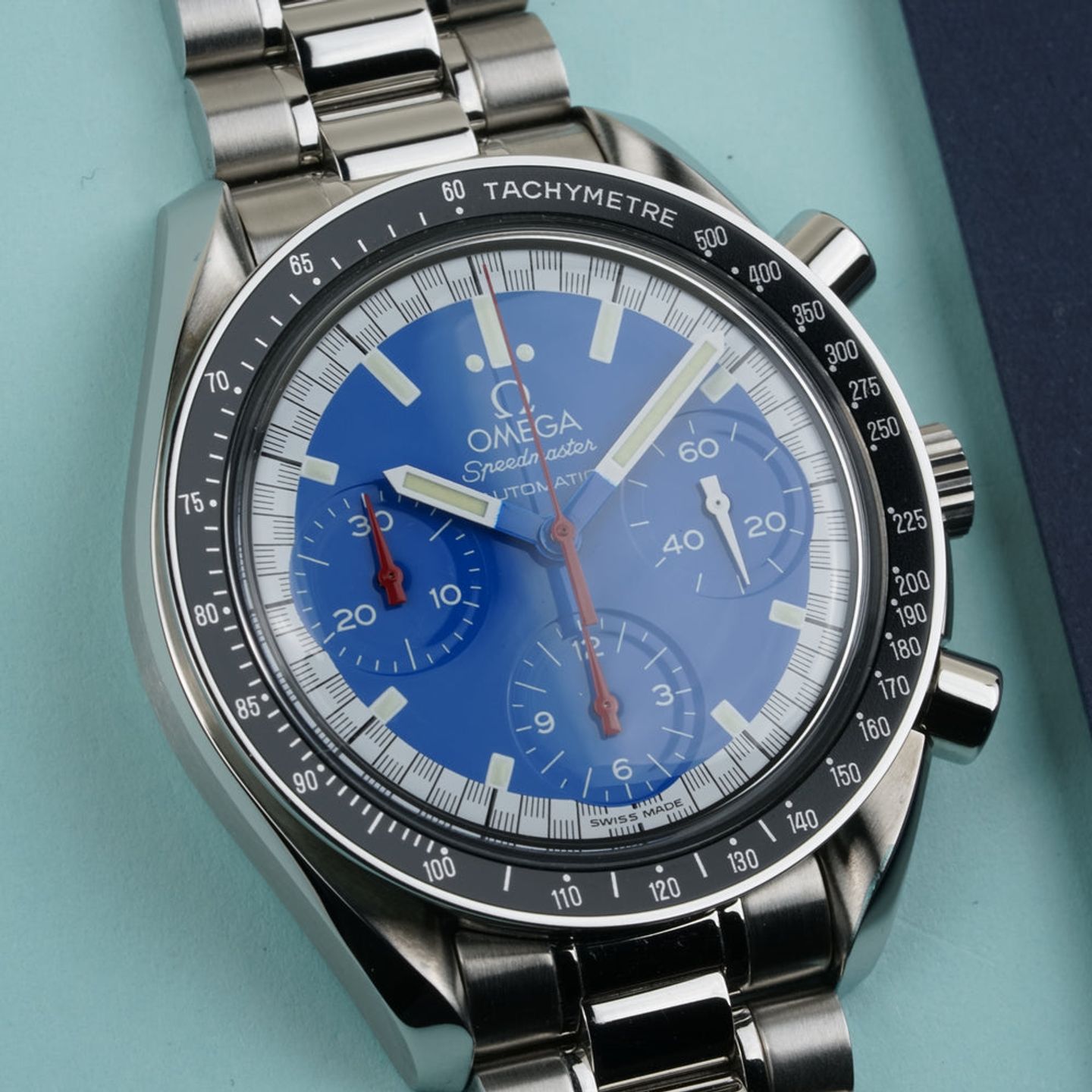 Omega Speedmaster 3510.81 (1999) - Blue dial 39 mm Steel case (3/8)