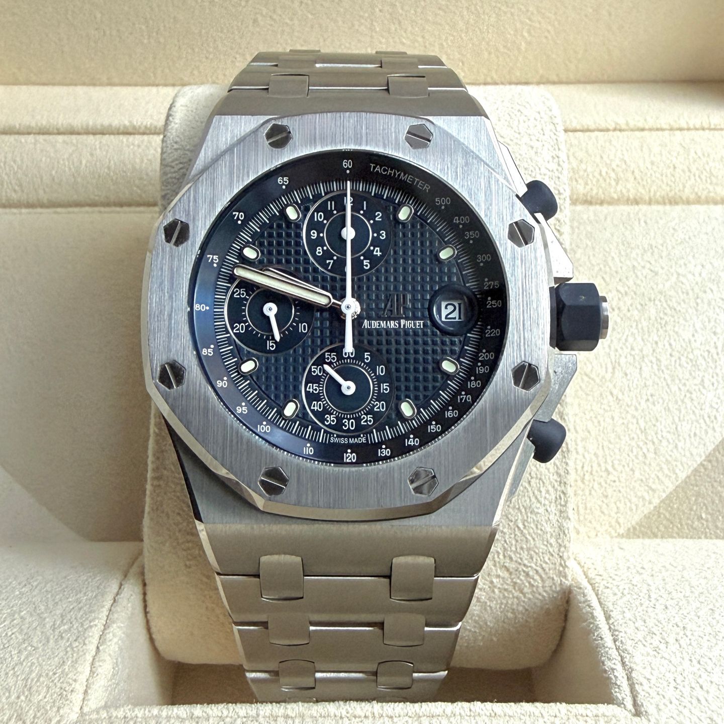 Audemars Piguet Royal Oak Offshore Chronograph 26238ST.OO.2000ST.01 (2023) - Blue dial 42 mm Steel case (2/14)