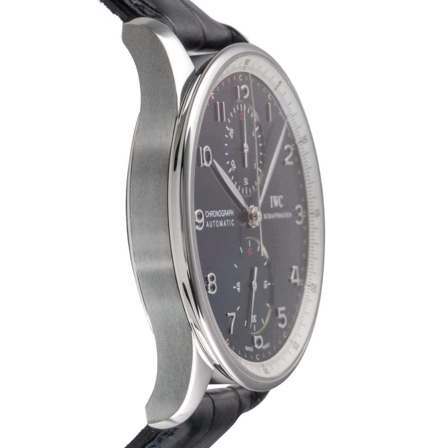 IWC Portuguese Chronograph IW371432 (Unknown (random serial)) - Blue dial 41 mm Steel case (7/8)