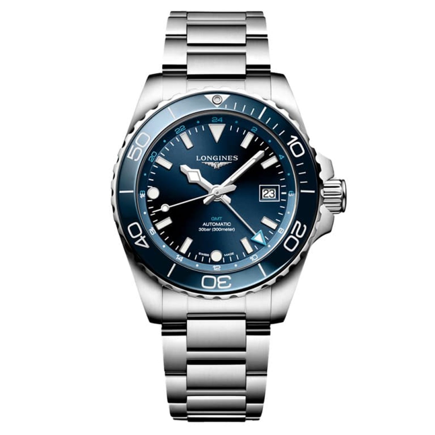 Longines HydroConquest L3.790.4.96.6 (2024) - Blauw wijzerplaat 41mm Staal (1/1)