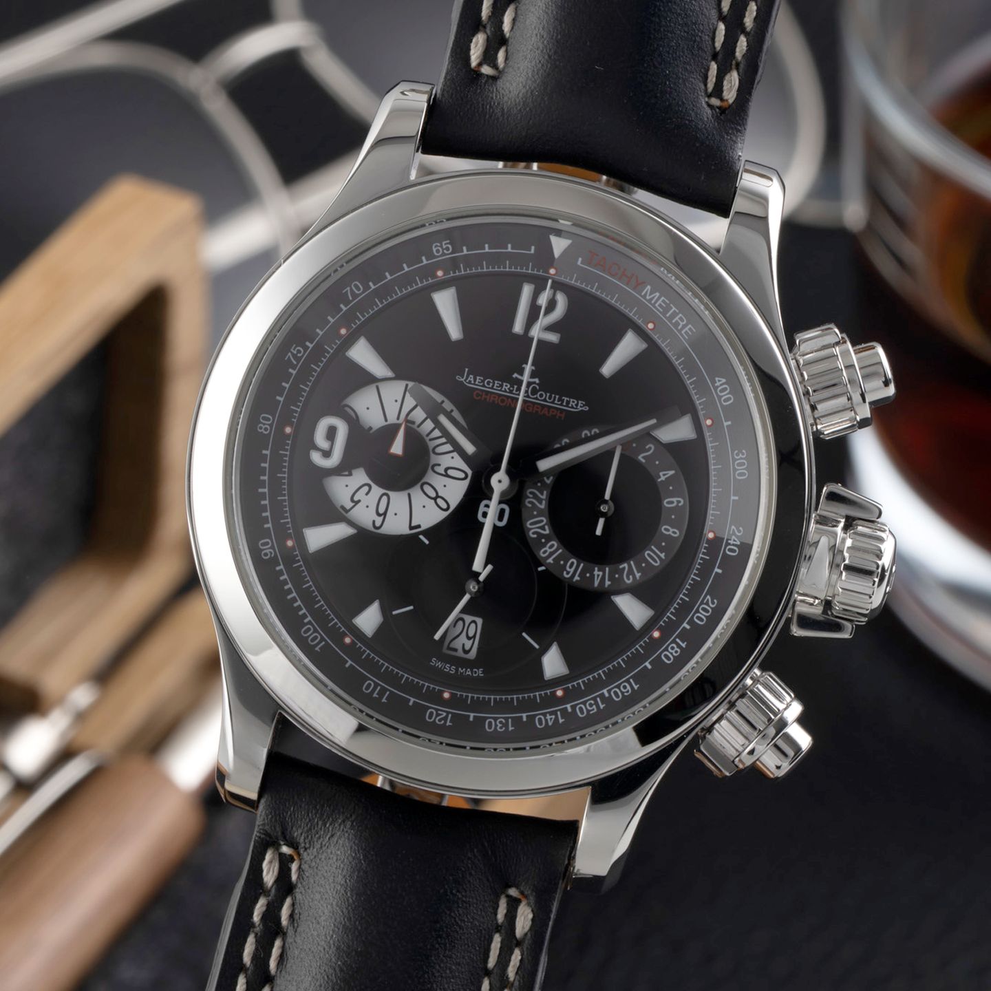 Jaeger-LeCoultre Master Compressor Chronograph Q1758470 (Unknown (random serial)) - Black dial 42 mm Steel case (3/8)