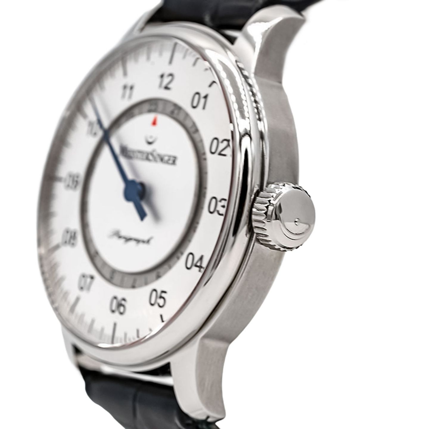 Meistersinger Perigraph AM1001 (2011) - Wit wijzerplaat 43mm Staal (2/5)