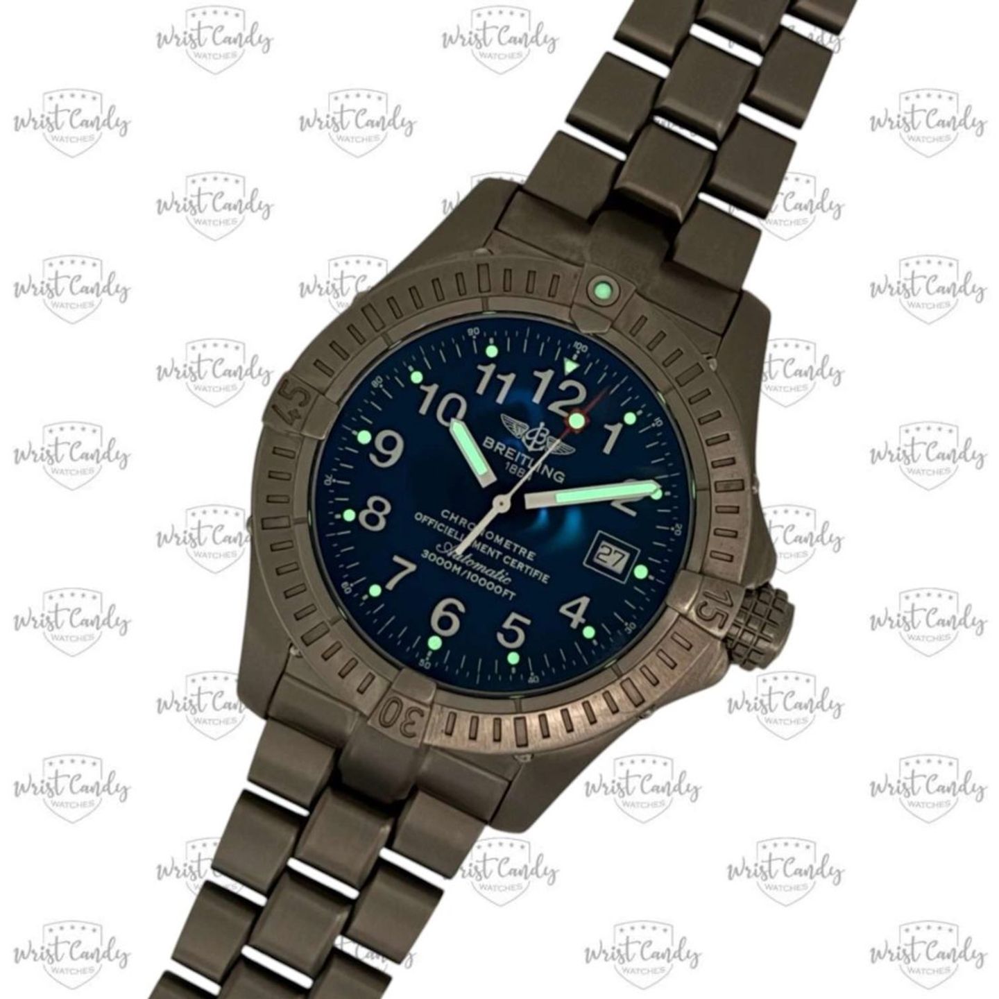 Breitling Avenger Seawolf E17370 (2007) - Blue dial 44 mm Titanium case (4/8)