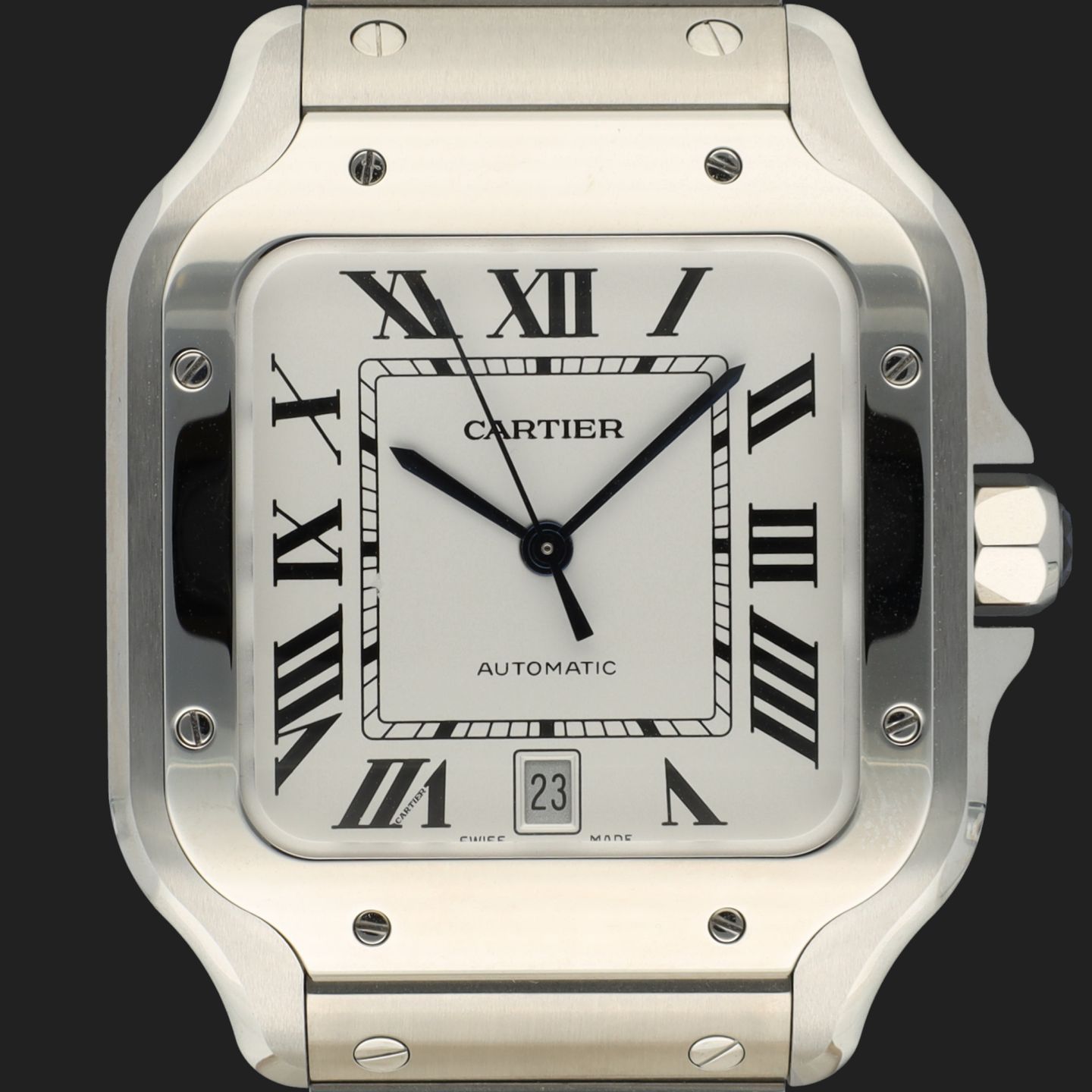 Cartier Santos WSSA0018 (2024) - Zilver wijzerplaat 40mm Staal (2/8)