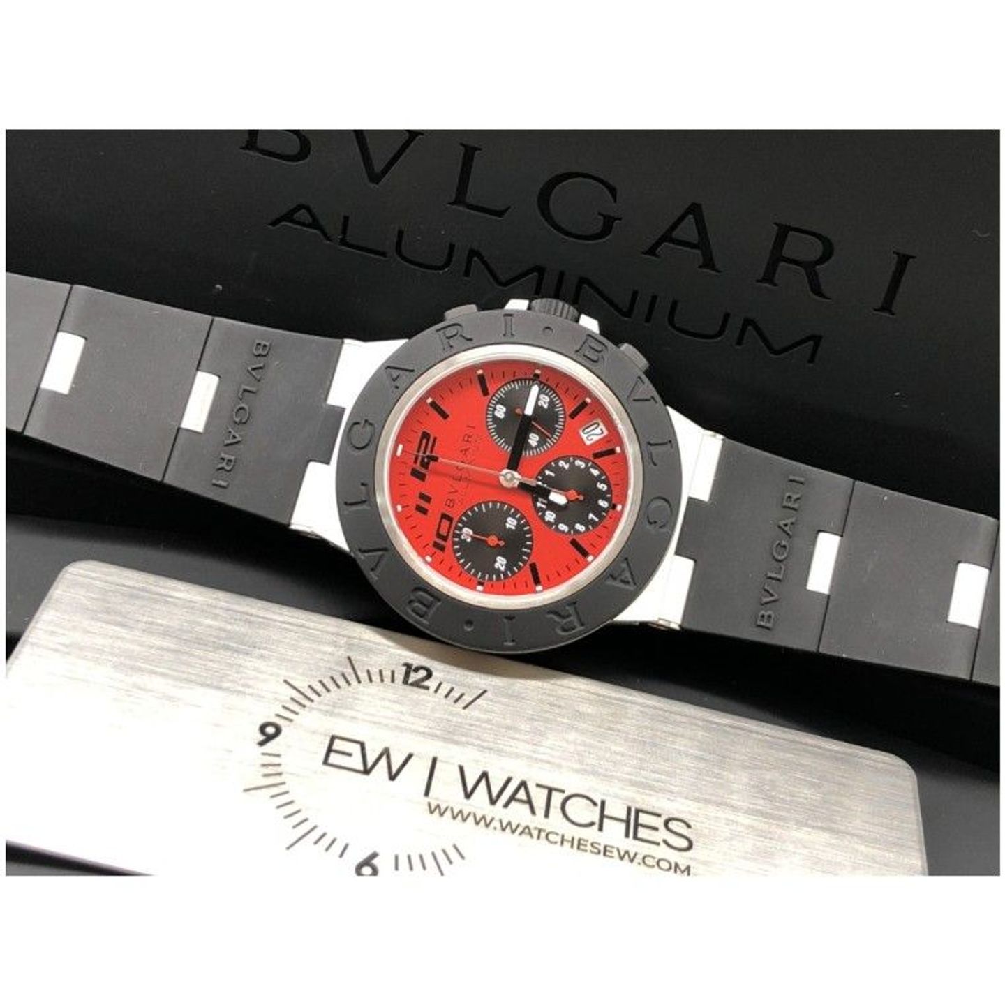 Bulgari Bulgari 103701 (2022) - Rood wijzerplaat 40mm Staal (2/5)