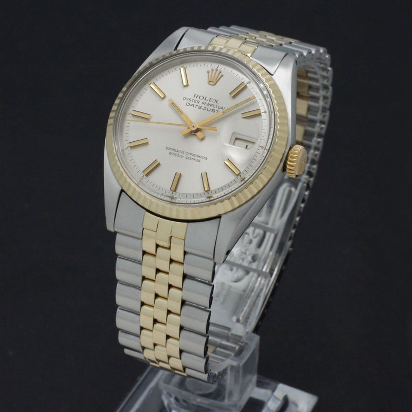 Rolex Datejust 1601 (1972) - Zilver wijzerplaat 36mm Goud/Staal (2/7)