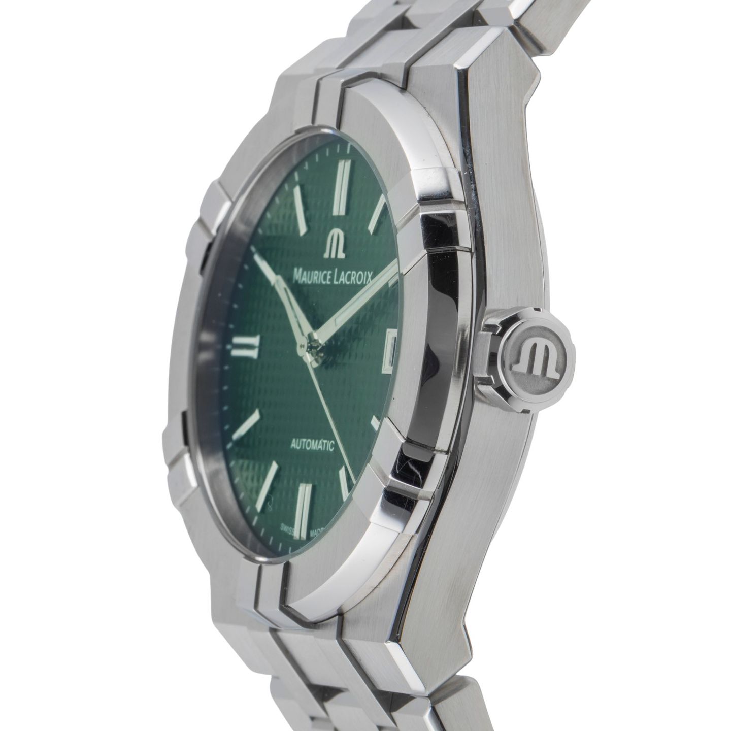 Maurice Lacroix Aikon AI6007-SS002-630-1 (Unknown (random serial)) - Green dial 39 mm Steel case (6/8)