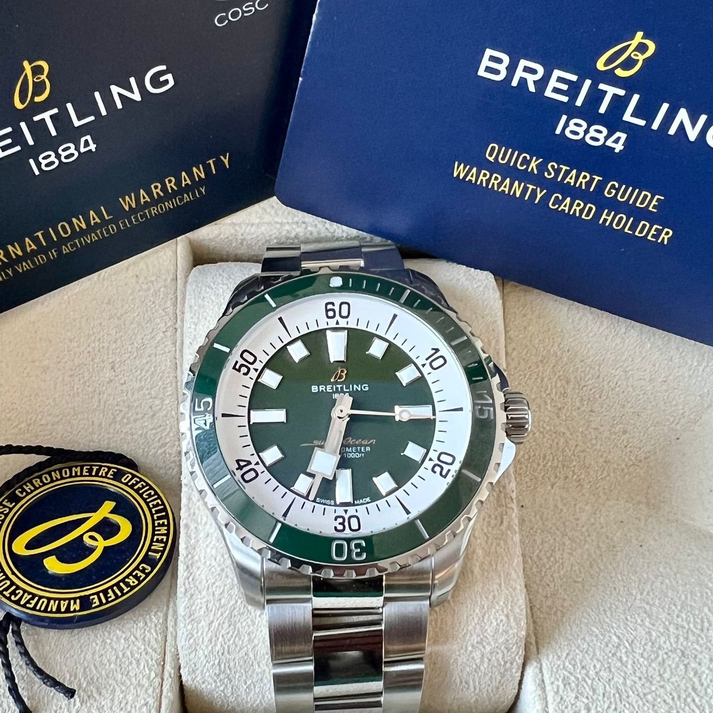 Breitling Superocean 44 A17376A31L1A1 (2022) - Green dial 44 mm Steel case (5/5)