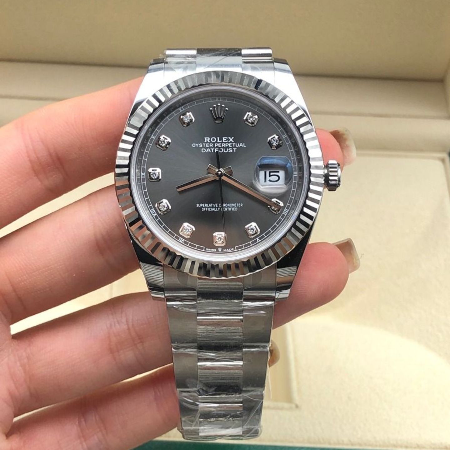 Rolex Datejust 41 126334 (2024) - Grey dial 41 mm Steel case (7/8)