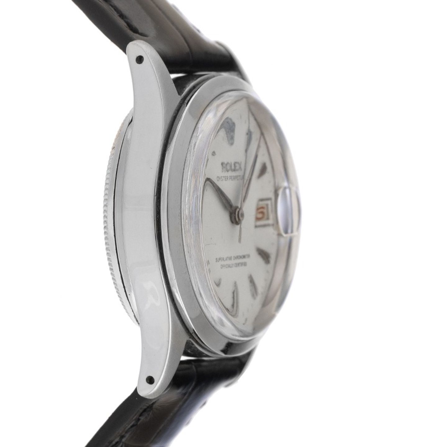 Rolex Oyster Perpetual Date 6518 (1957) - Zilver wijzerplaat 34mm Staal (5/7)