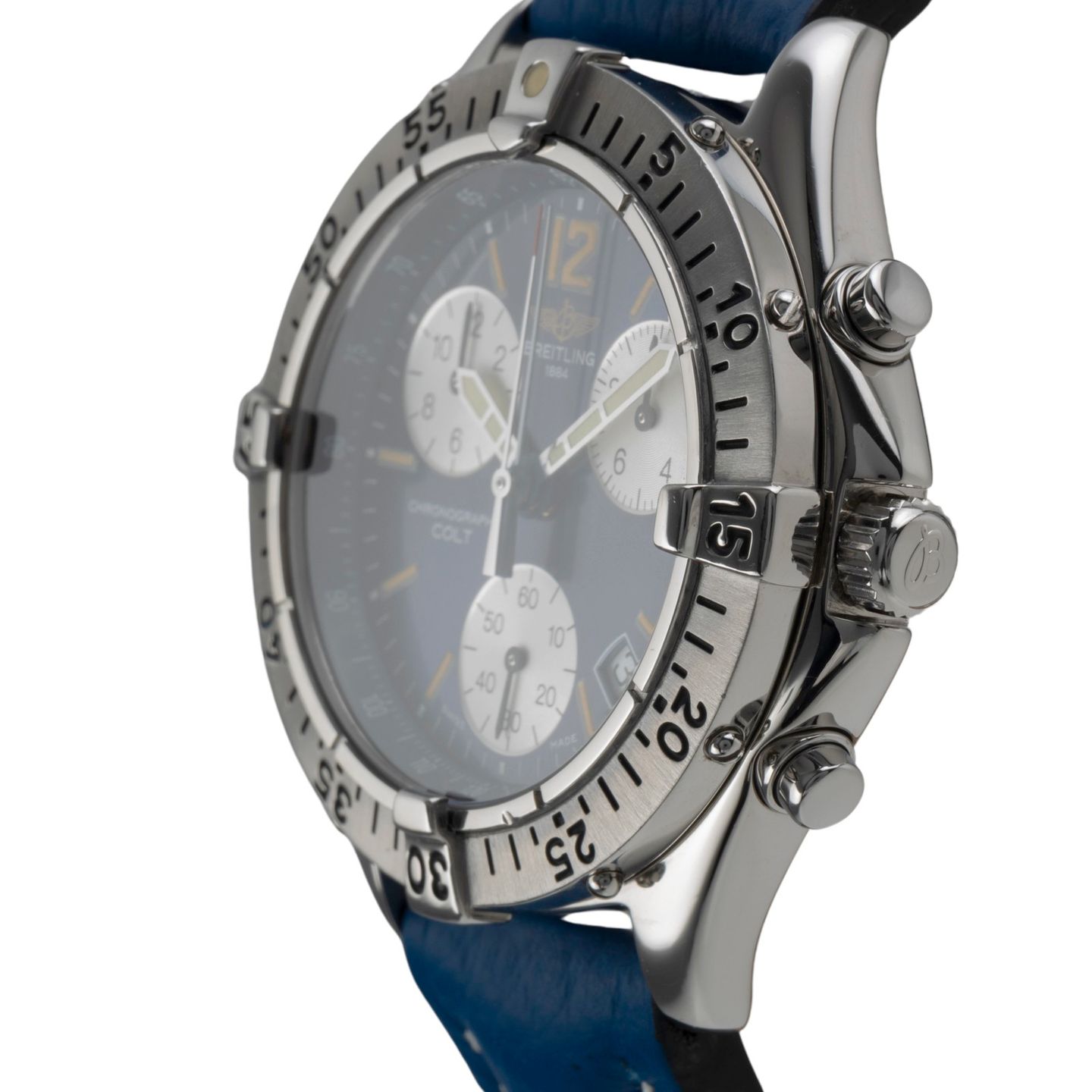 Breitling Colt Chronograph A53035 (1995) - Black dial 38 mm Steel case (6/8)