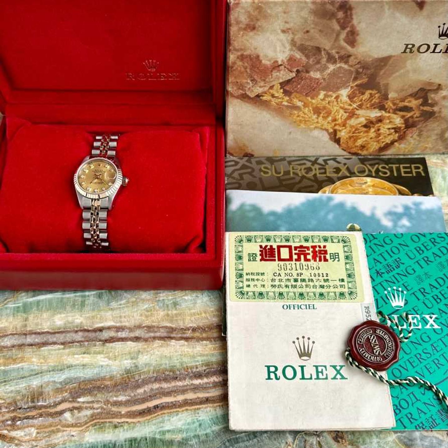 Rolex Lady-Datejust 69173G (1988) - Gold dial 26 mm Gold/Steel case (4/8)
