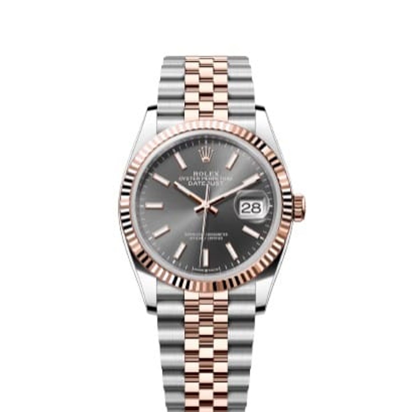 Rolex Datejust 36 126231 (Unknown (random serial)) - Grey dial 36 mm Gold/Steel case (1/4)
