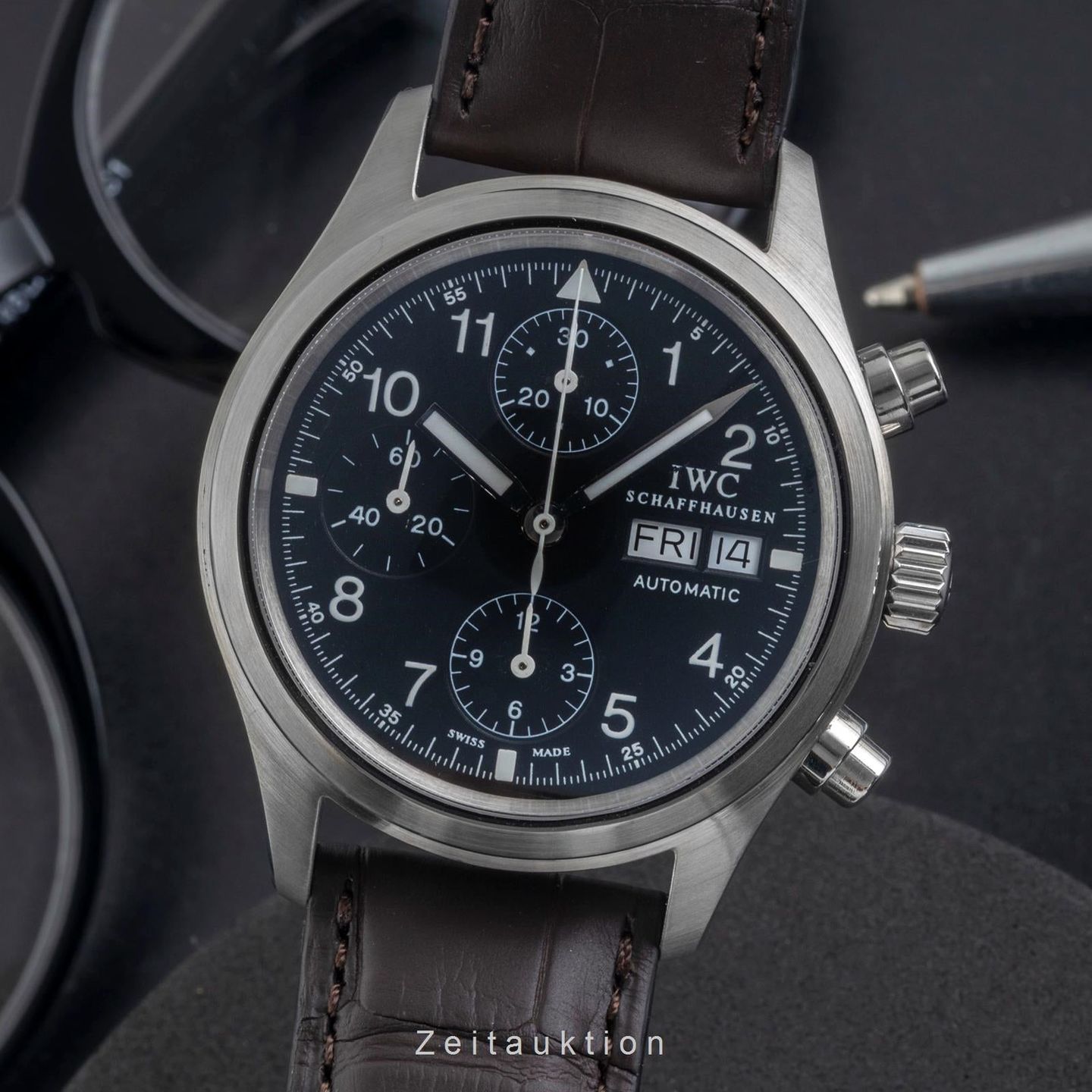 IWC Pilot Chronograph IW370603 (1998) - 39mm Staal (1/8)