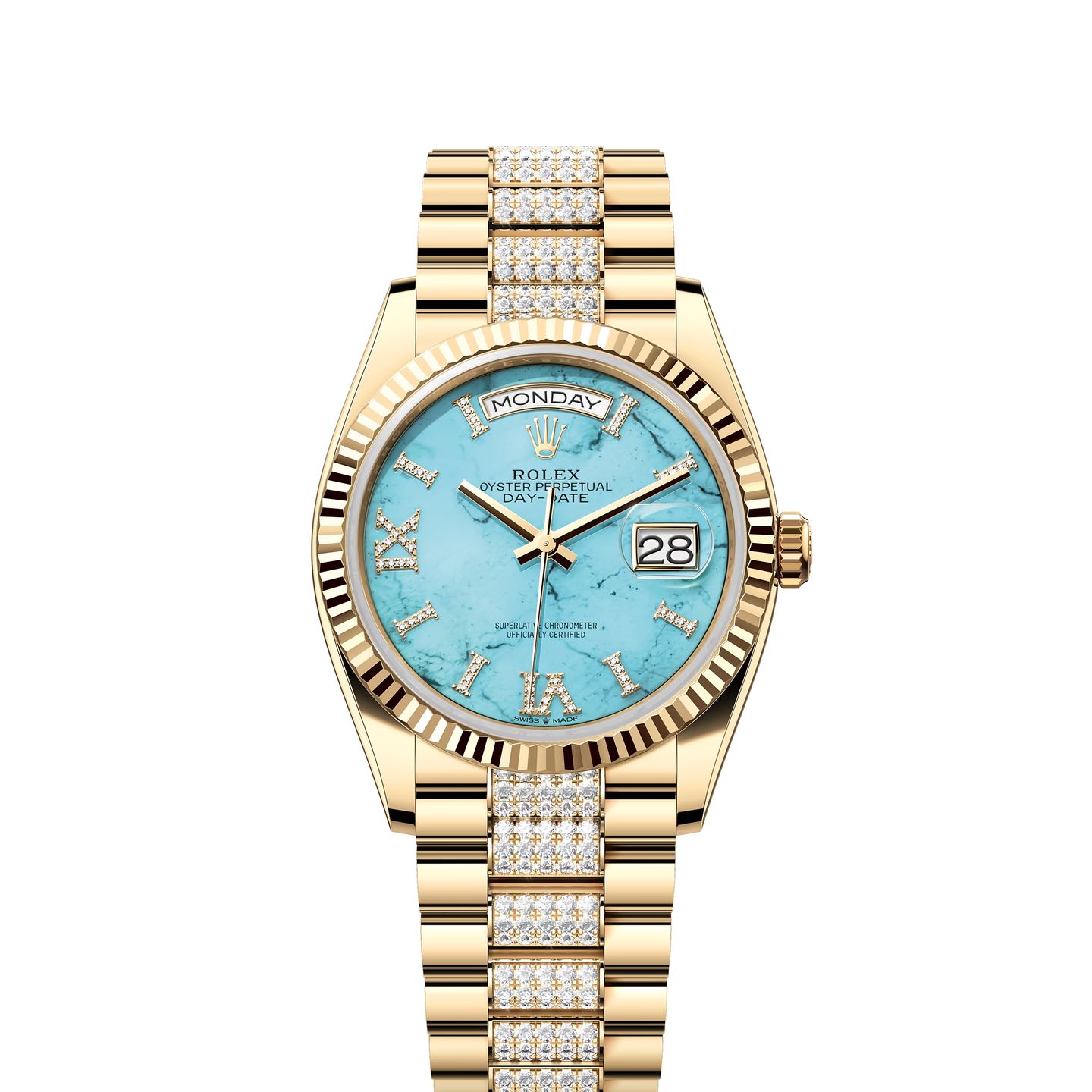 Rolex Day-Date 36 128238 (2024) - Blue dial 36 mm Yellow Gold case (1/1)