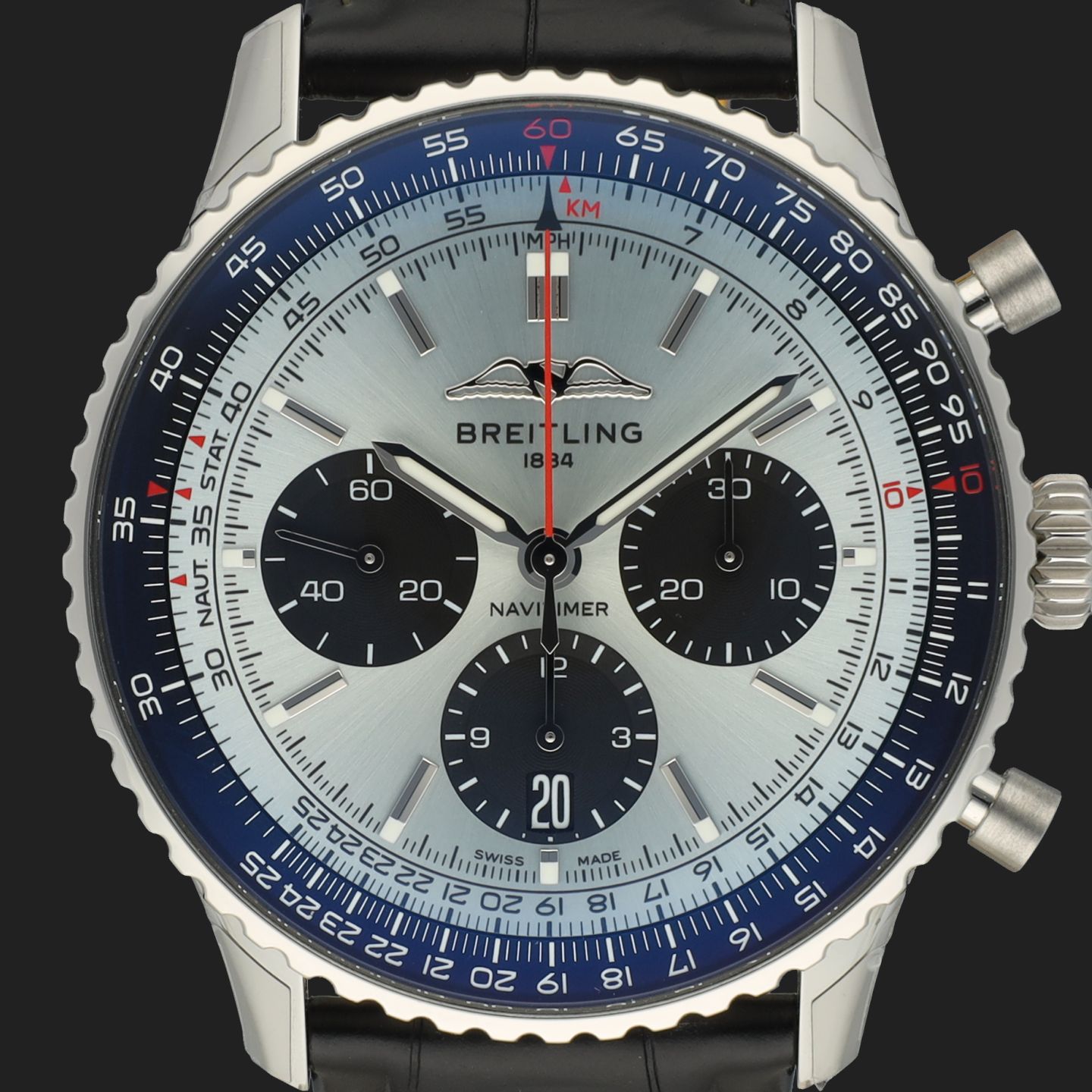 Breitling Navitimer 1 B01 Chronograph AB0138241G1P1 (2023) - Silver dial 43 mm Steel case (2/8)