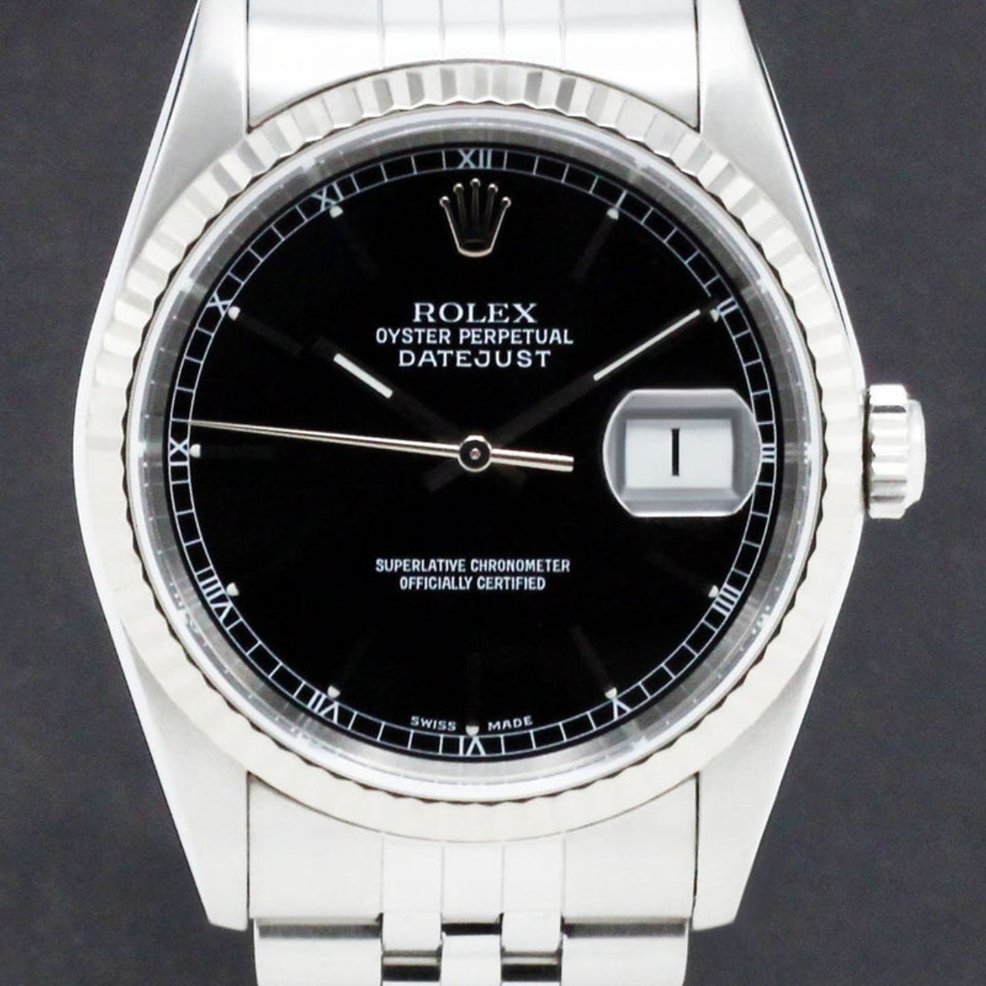 Rolex Datejust 36 16234 (2001) - Black dial 36 mm Steel case (1/7)