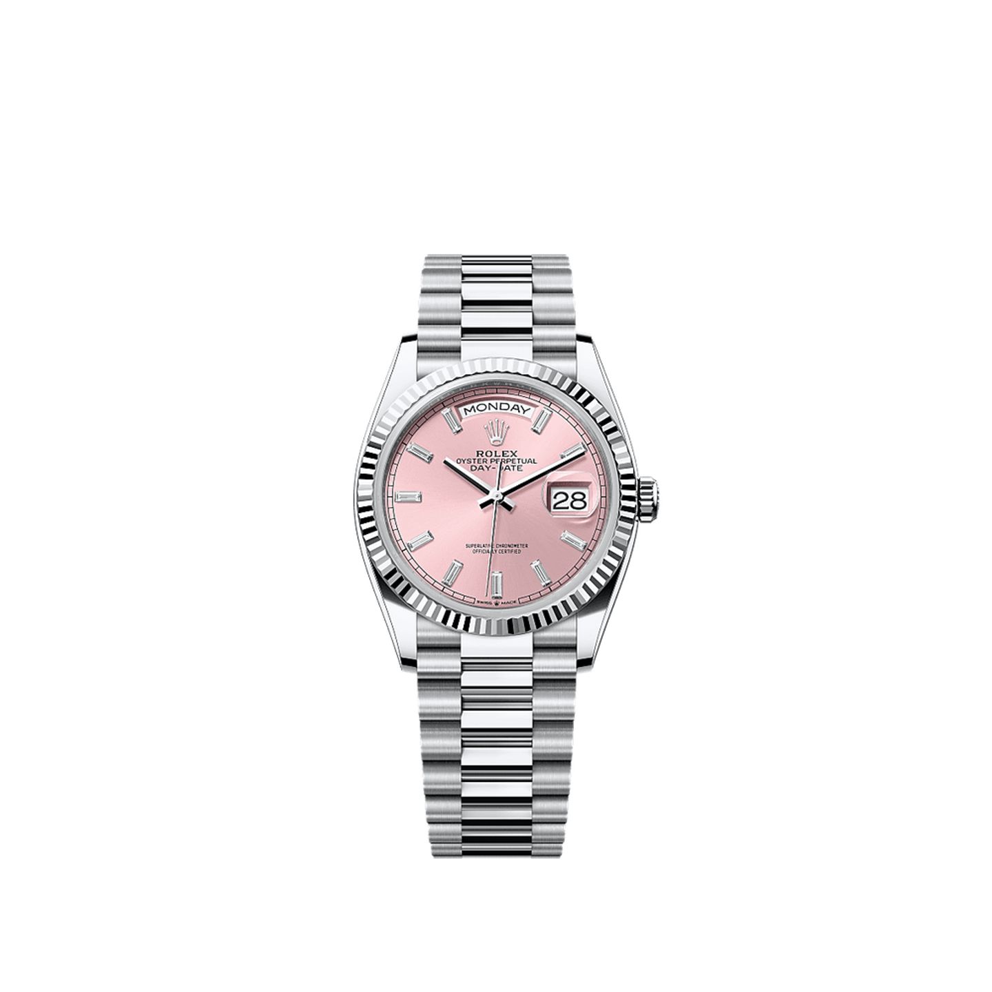 Rolex Day-Date 36 128236 (2025) - Roze wijzerplaat 36mm Platina (1/1)