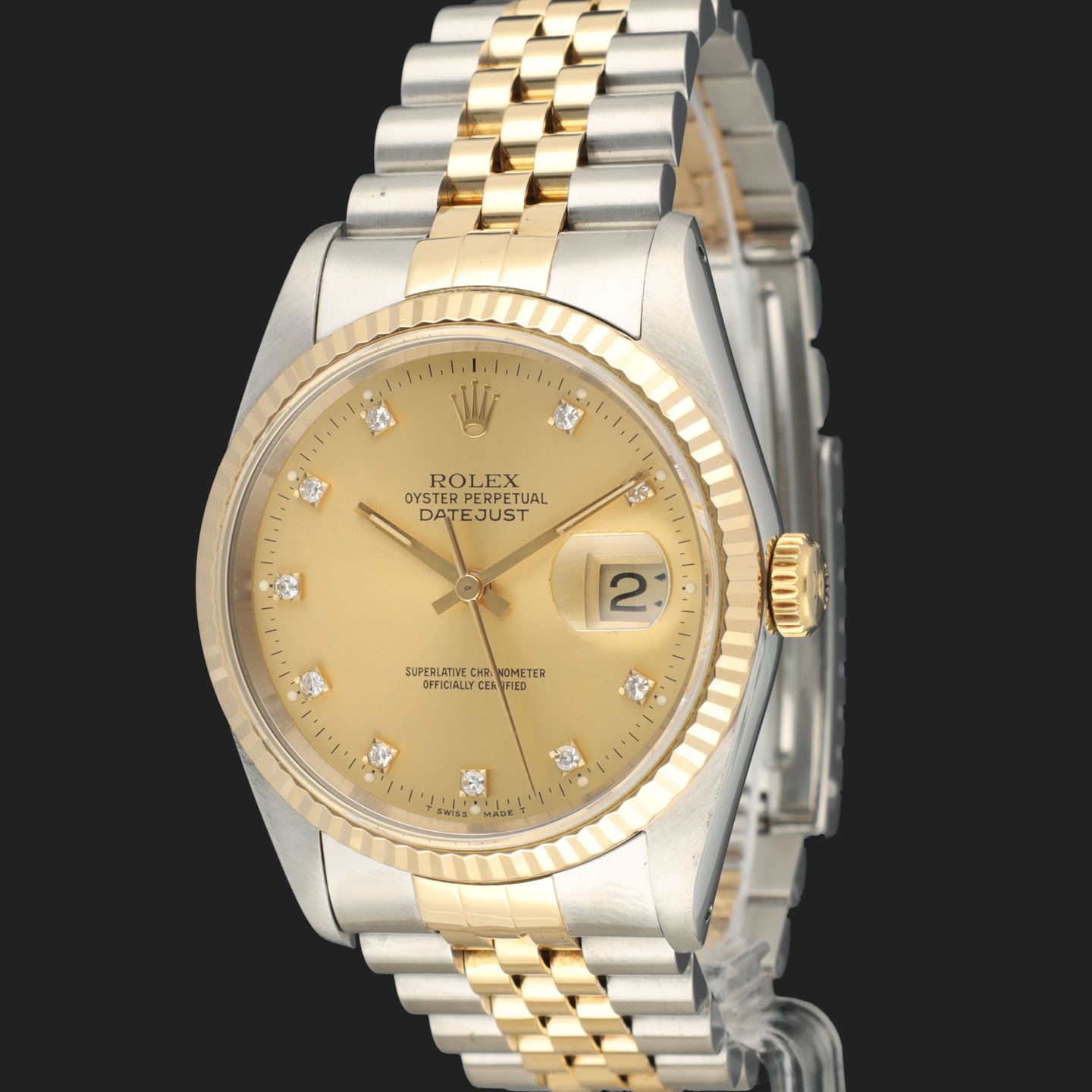 Rolex Datejust 36 16233 (1991) - 36mm Goud/Staal (1/8)