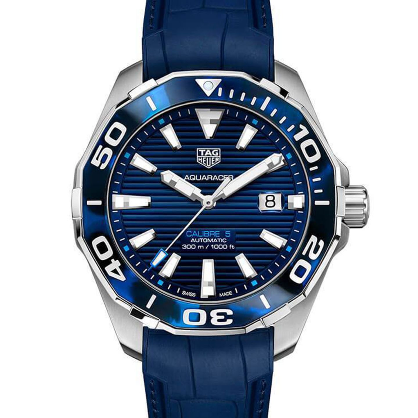 TAG Heuer Aquaracer 300M WAY201P.FT6178 (2023) - Blue dial 43 mm Steel case (2/3)