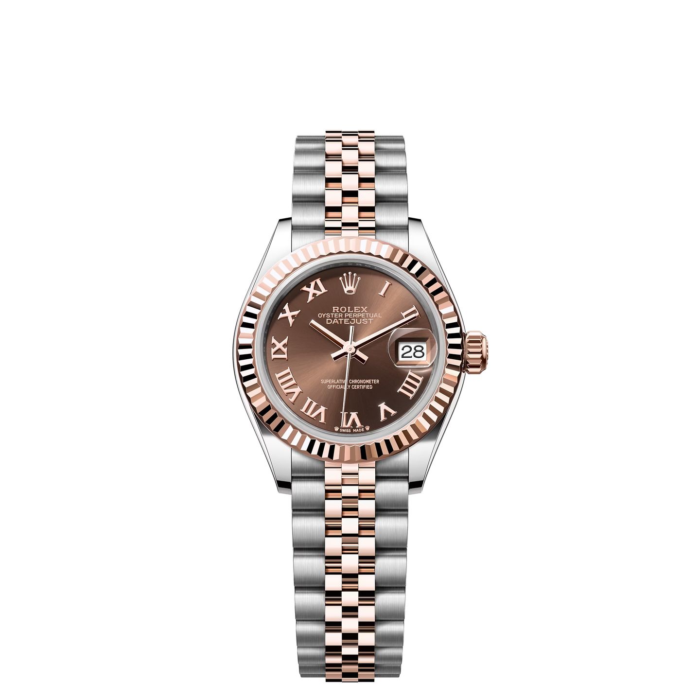 Rolex Lady-Datejust 279171 (2024) - Bruin wijzerplaat 28mm Staal (1/1)