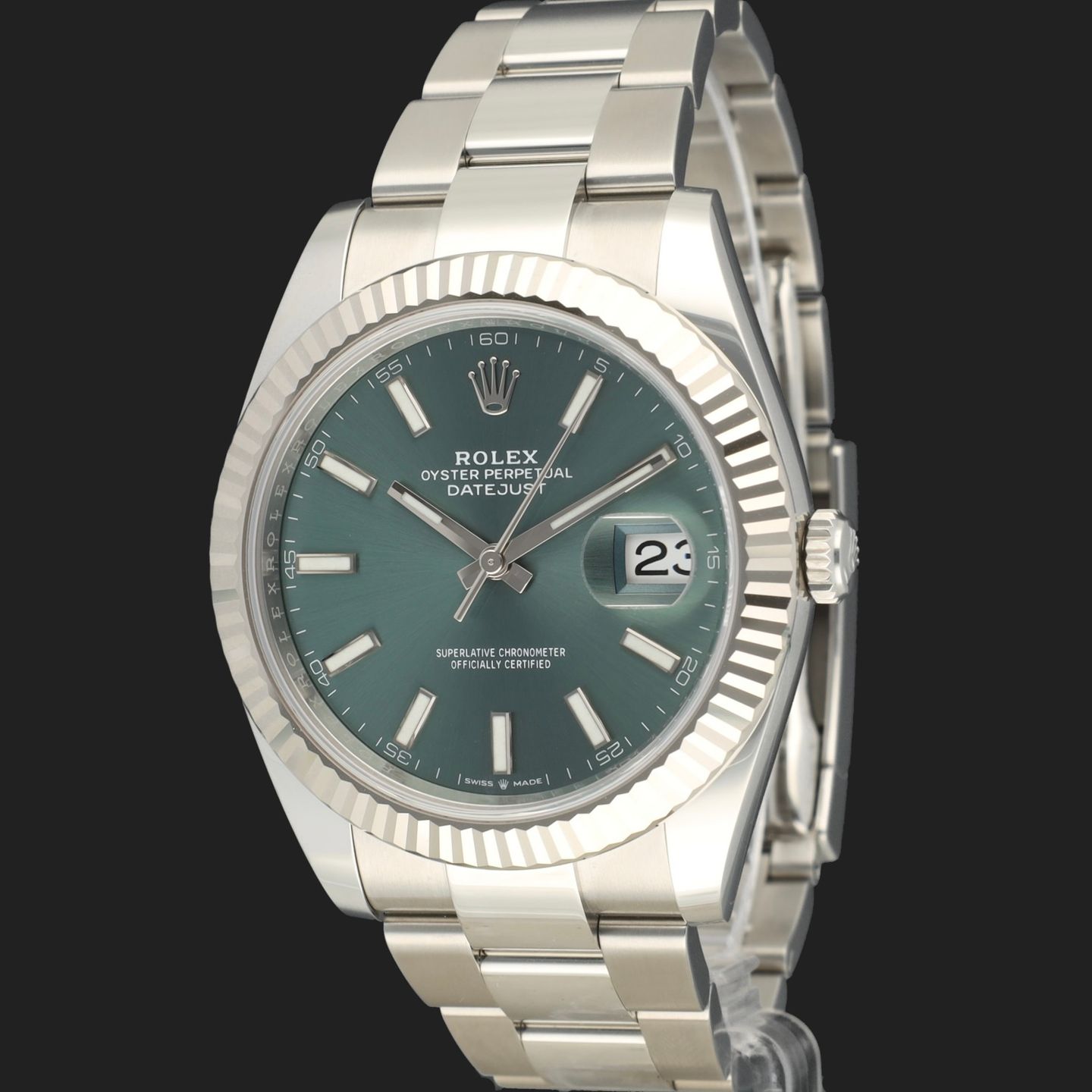 Rolex Datejust 41 126334 (2023) - Green dial 41 mm Steel case (1/8)