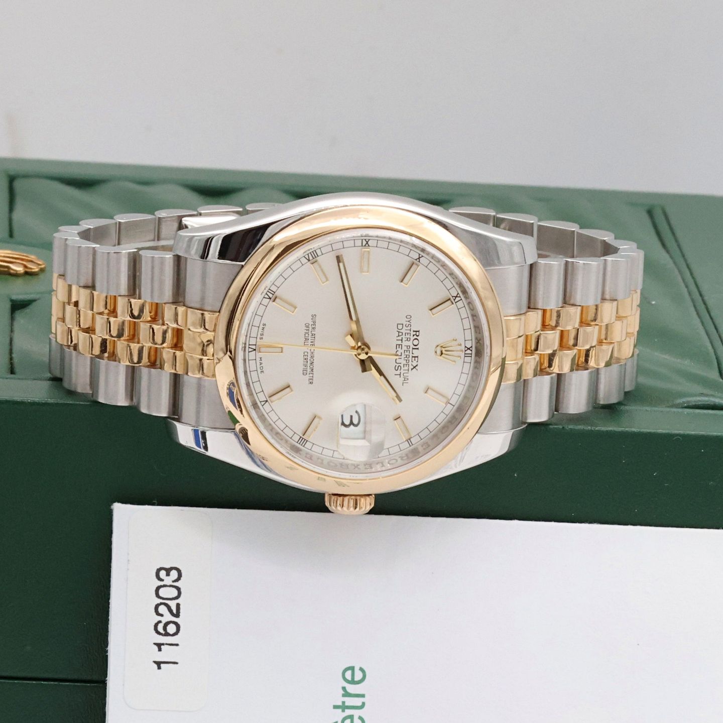 Rolex Datejust 36 116203 (Unknown (random serial)) - Silver dial 36 mm Gold/Steel case (4/8)