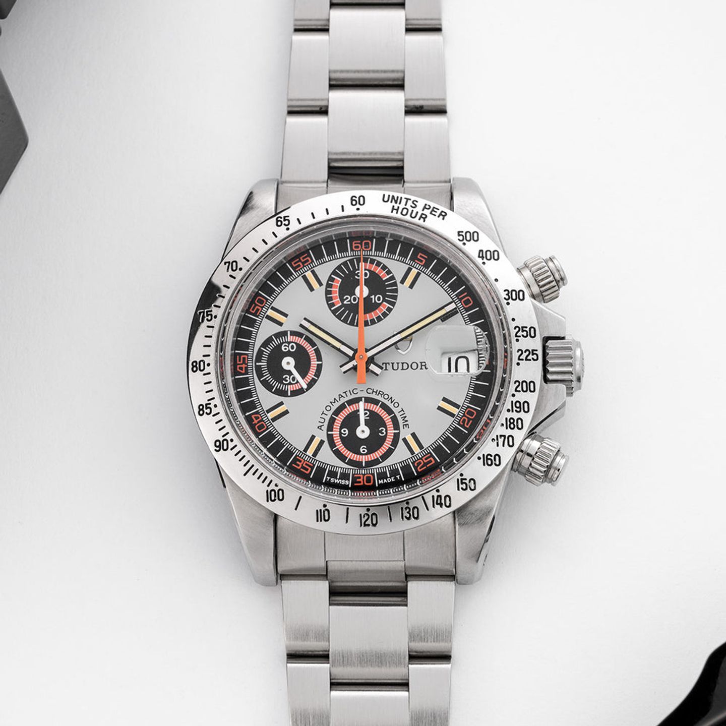 Tudor Oysterdate Big Block 94300 (Unknown (random serial)) - Grey dial 40 mm Steel case (1/8)