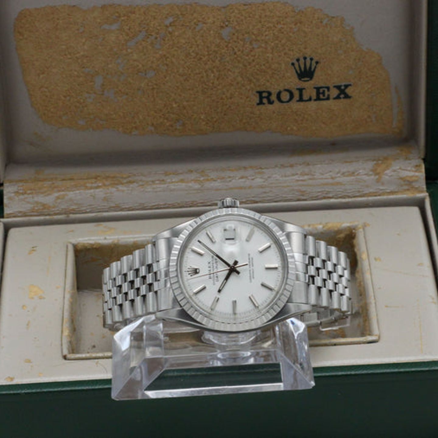 Rolex Datejust 1603 (1967) - Wit wijzerplaat 36mm Staal (3/7)