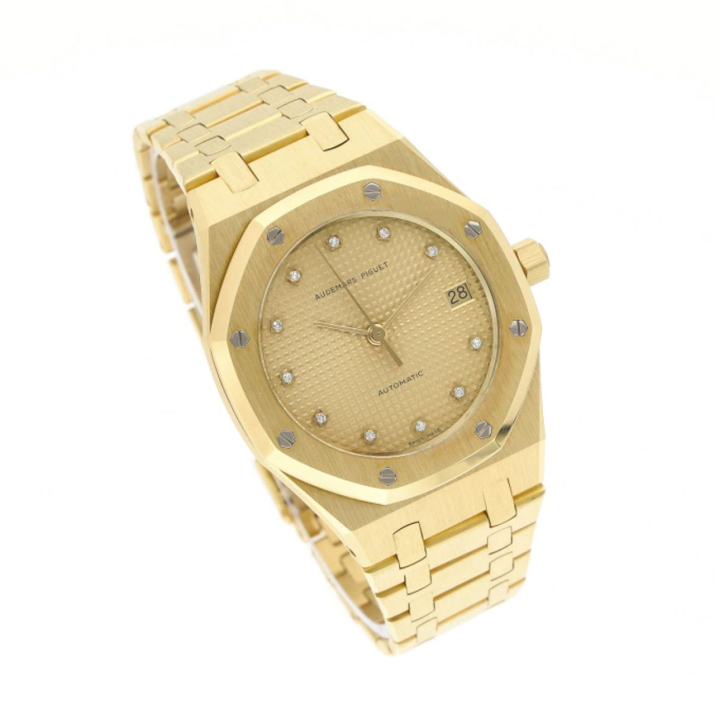 Audemars Piguet Royal Oak 14332BA (1984) - Champagne dial 36 mm Yellow Gold case (3/5)