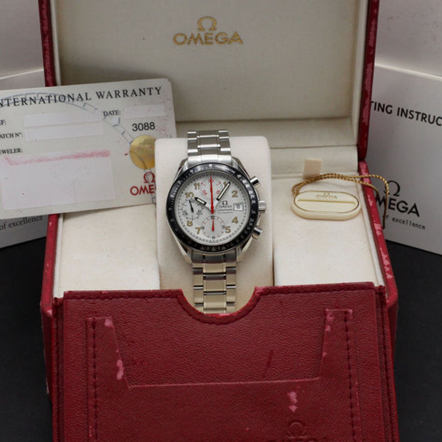 Omega Speedmaster Date 3513.33 (1998) - Zilver wijzerplaat 39mm Staal (3/7)