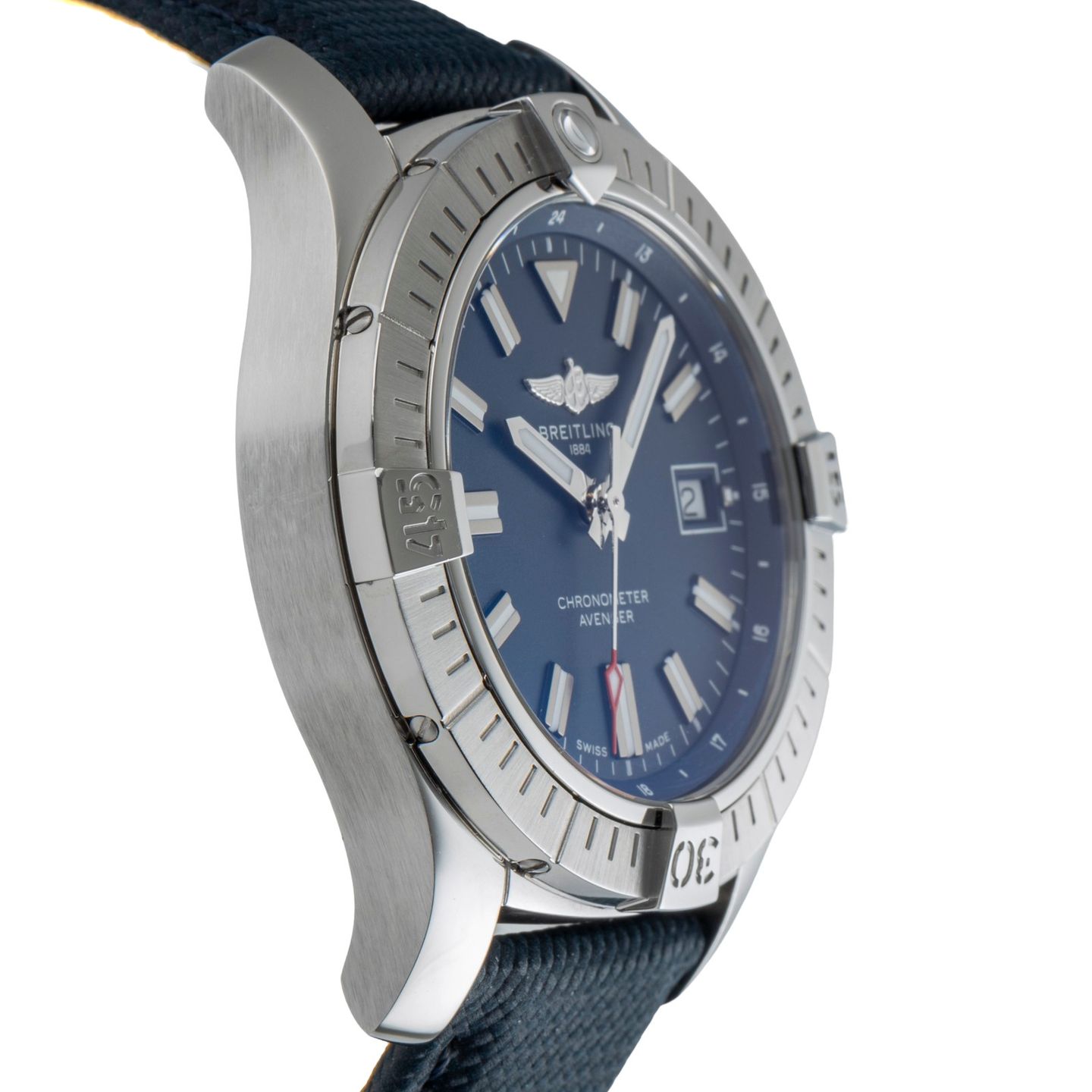 Breitling Avenger A17318 (Onbekend (willekeurig serienummer)) - Blauw wijzerplaat 43mm Staal (7/8)