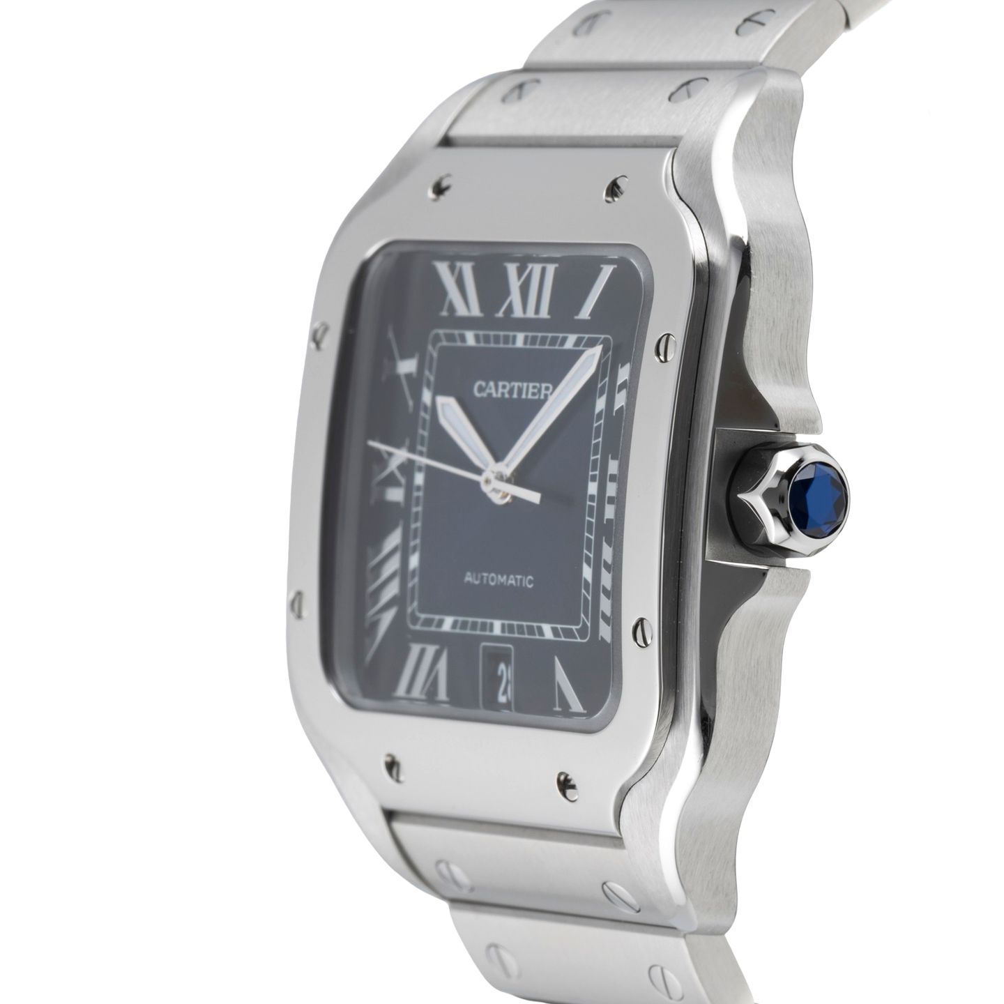 Cartier Santos WSSA0013 (Onbekend (willekeurig serienummer)) - Blauw wijzerplaat 40mm Staal (6/8)