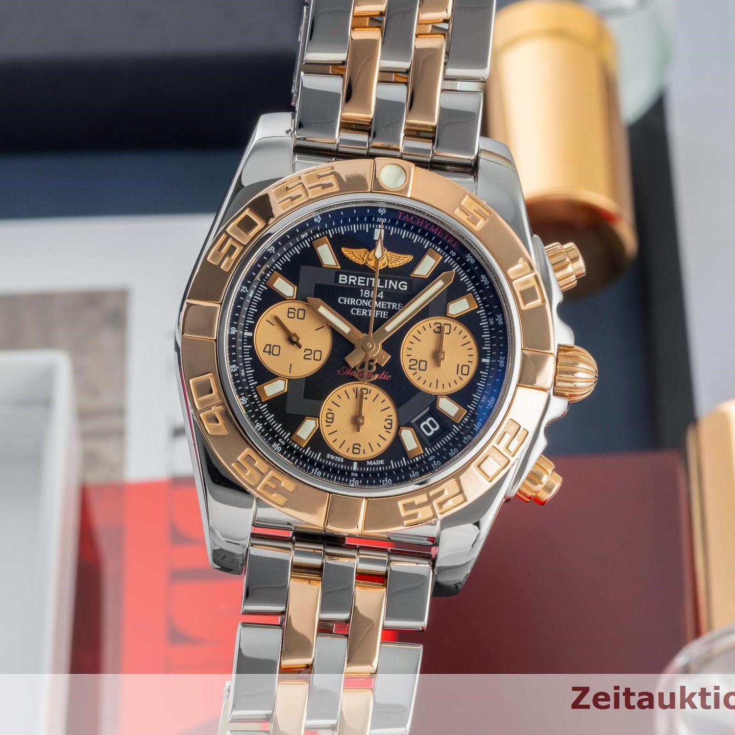 Breitling Chronomat 41 CB014012A722378C (2011) - Wit wijzerplaat 41mm Staal (3/8)