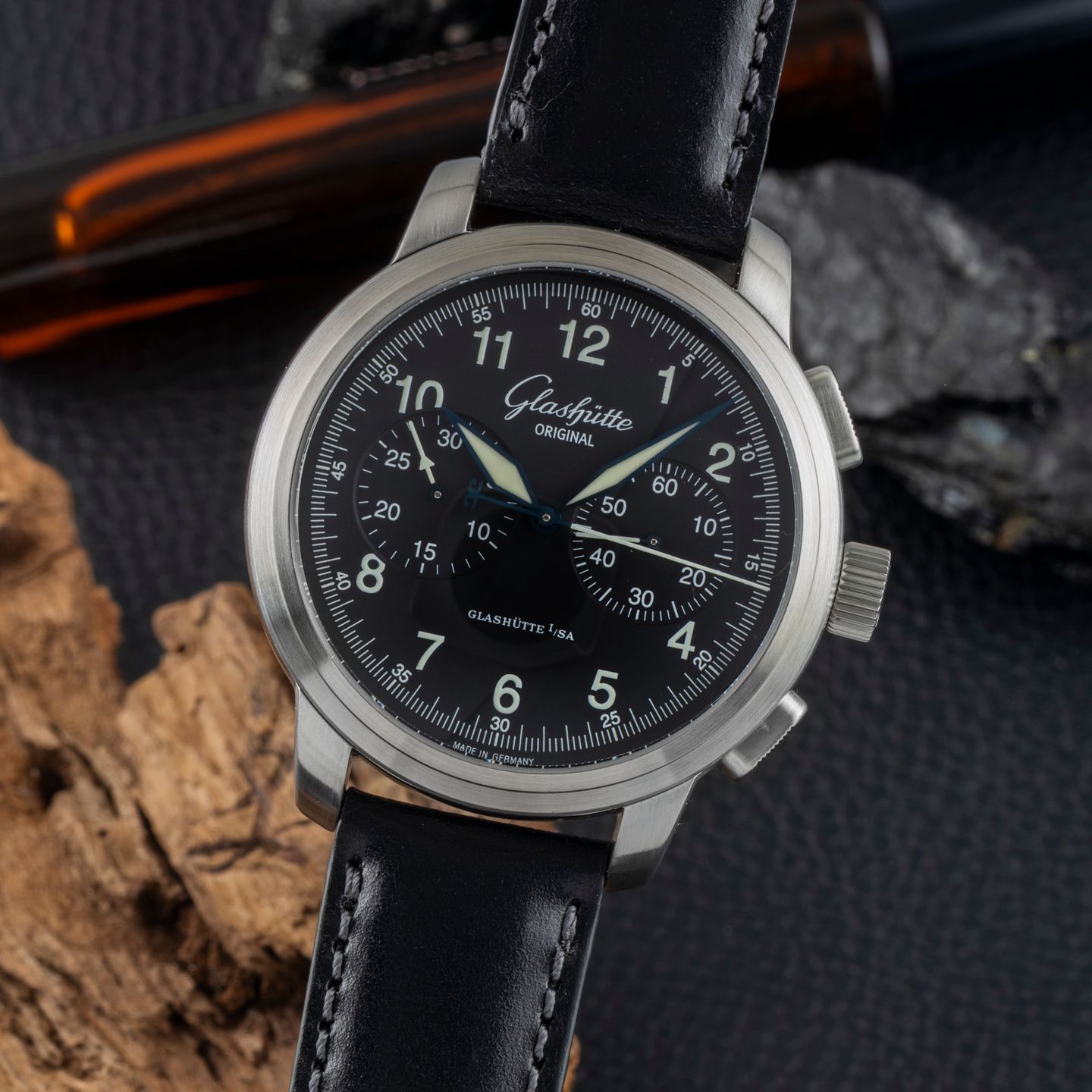 Glashütte Original Senator Navigator Chronograph 1-39-34-17-17-04 (Unknown (random serial)) - Black dial 45 mm Steel case (3/8)