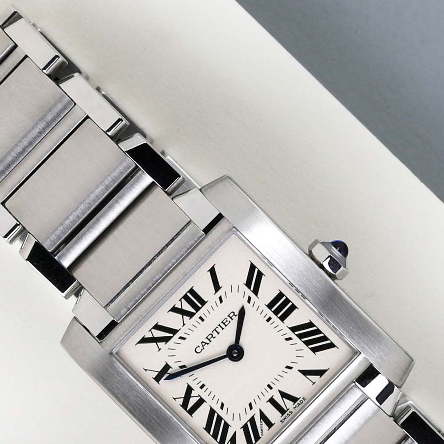 Cartier Tank Française WSTA0005  (2020) - Zilver wijzerplaat 30mm Staal (3/8)