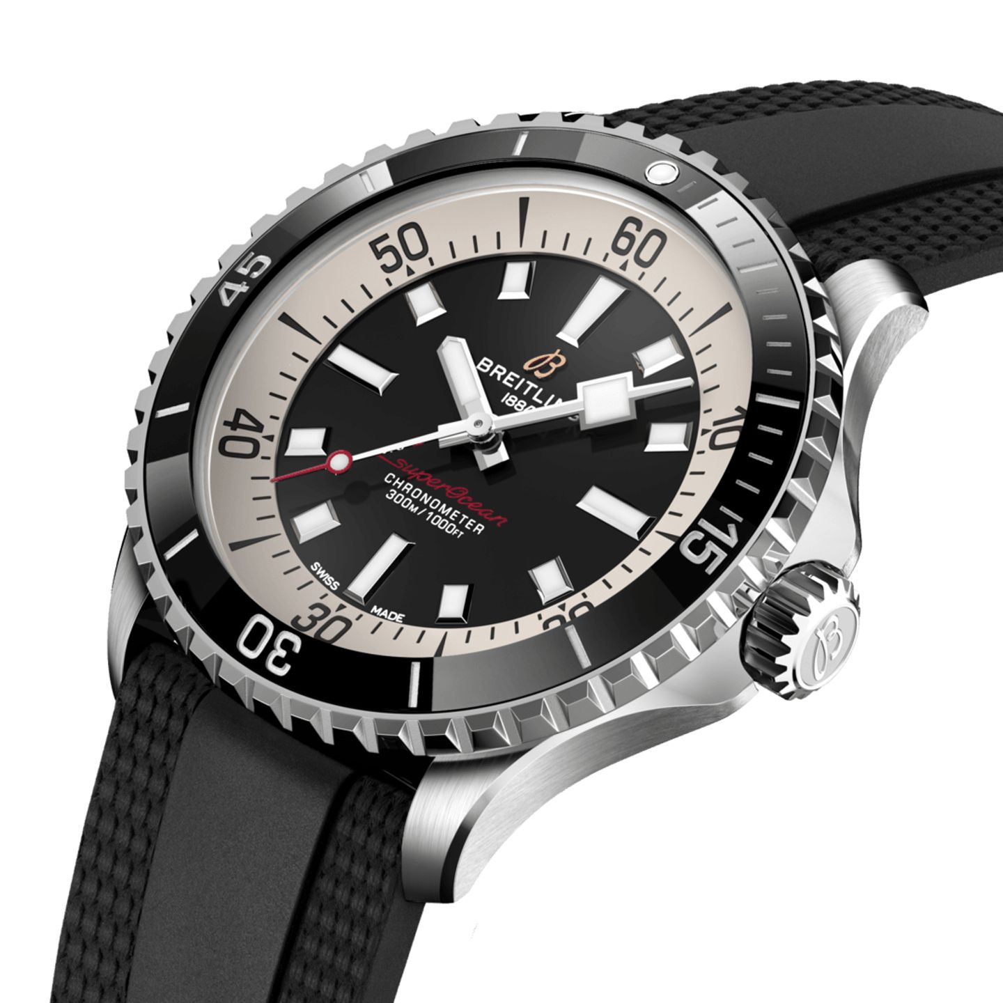 Breitling Superocean 44 A17376211B1S1 (2024) - Zwart wijzerplaat 44mm Staal (3/6)