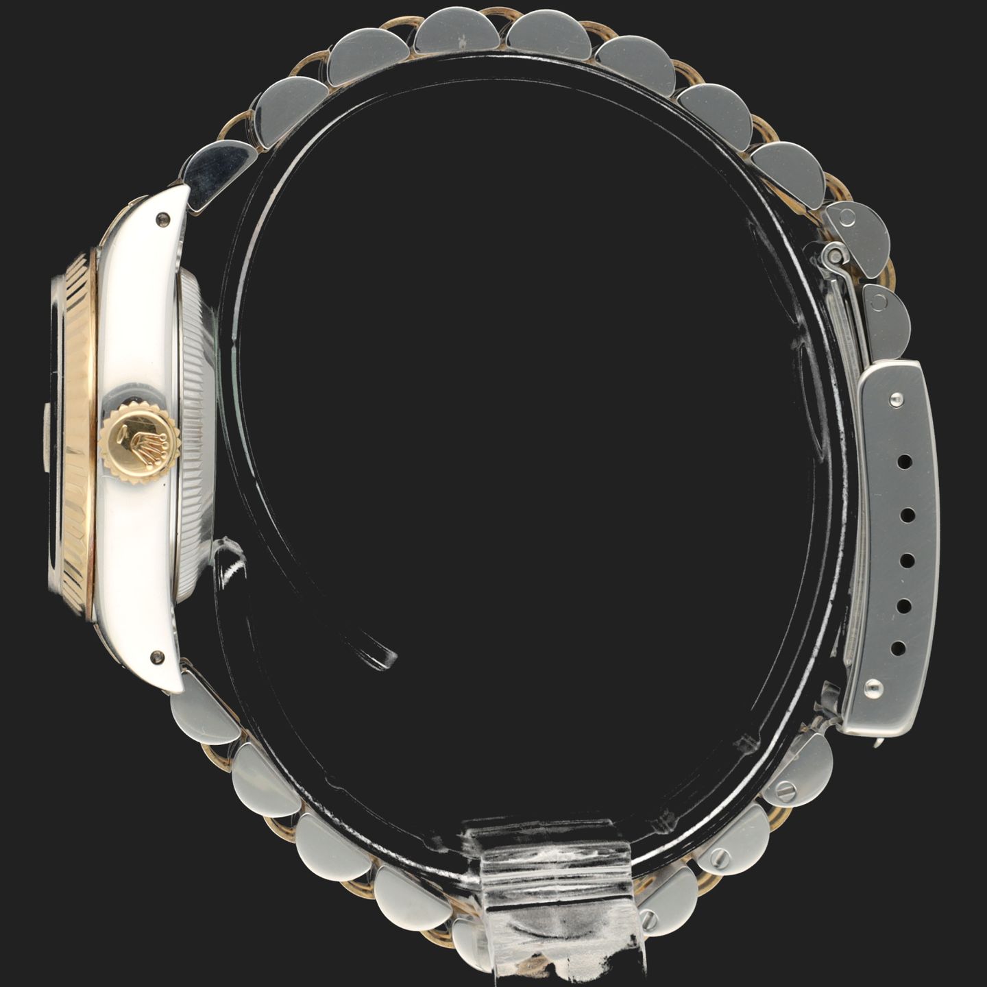 Rolex Lady-Datejust 69173 (1988) - Champagne dial 26 mm Gold/Steel case (7/8)