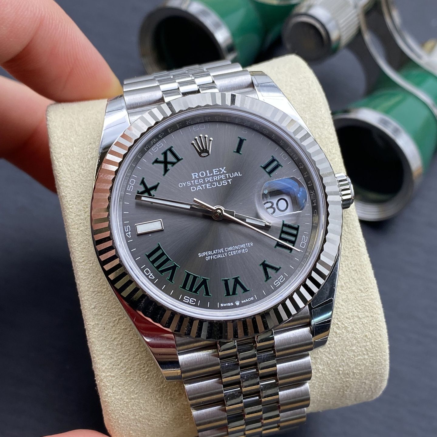 Rolex Datejust 41 126334 (Unknown (random serial)) - Grey dial 41 mm Steel case (5/8)