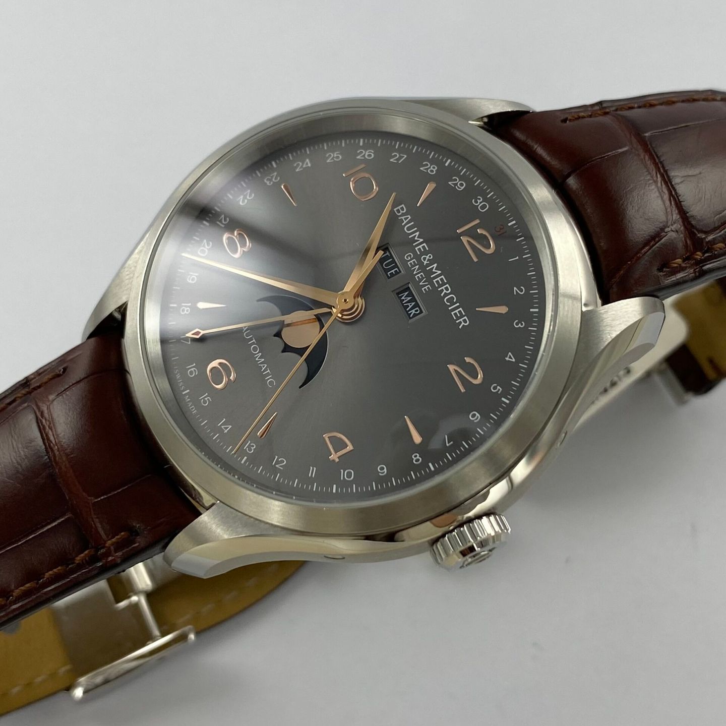 Baume & Mercier Clifton M0A10213 (Unknown (random serial)) - Grey dial 43 mm Steel case (4/6)