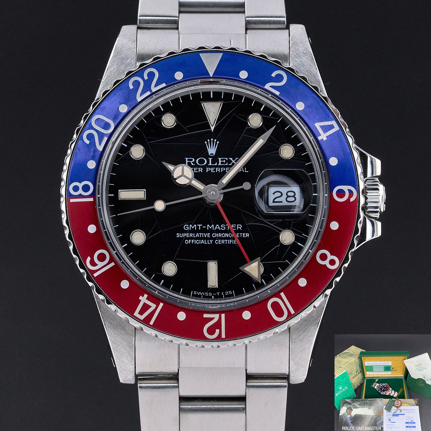 Rolex GMT-Master 16750 (1986) - Black dial 40 mm Steel case (1/8)