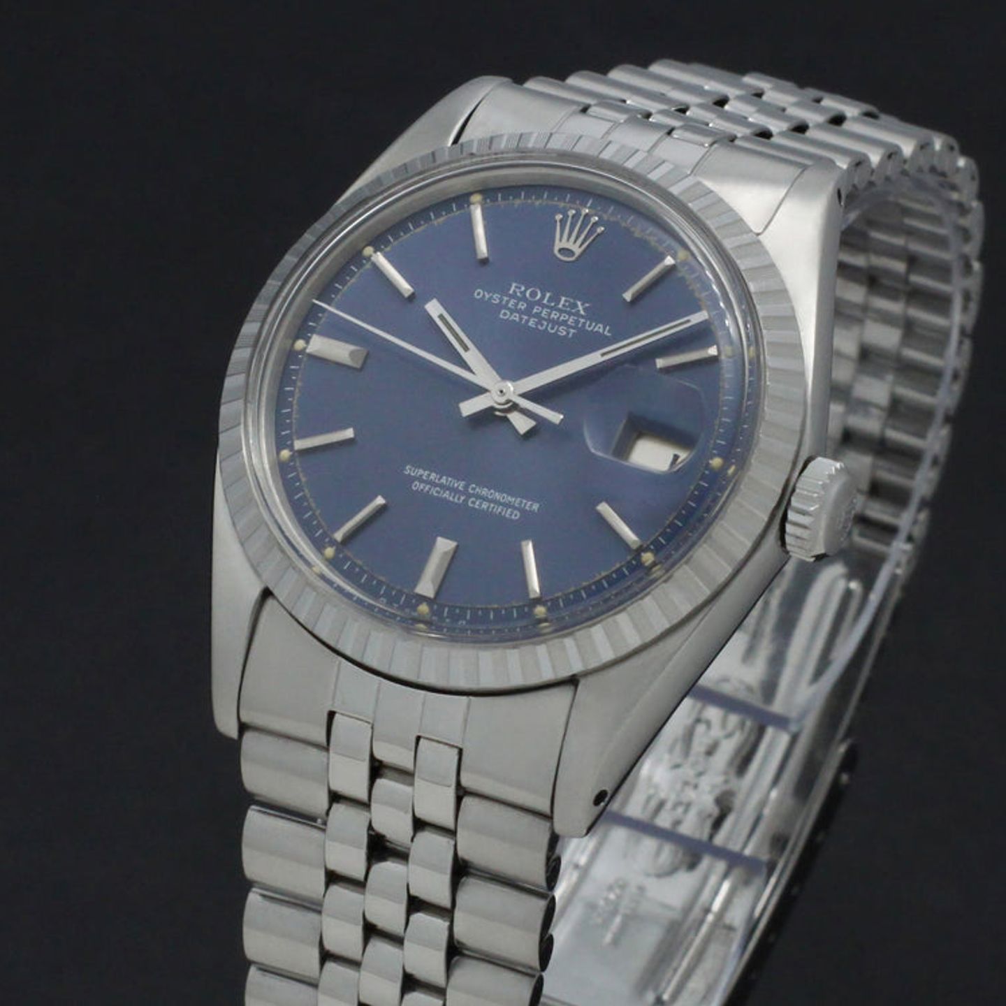 Rolex Datejust 1603 (1973) - Blauw wijzerplaat 36mm Staal (7/7)