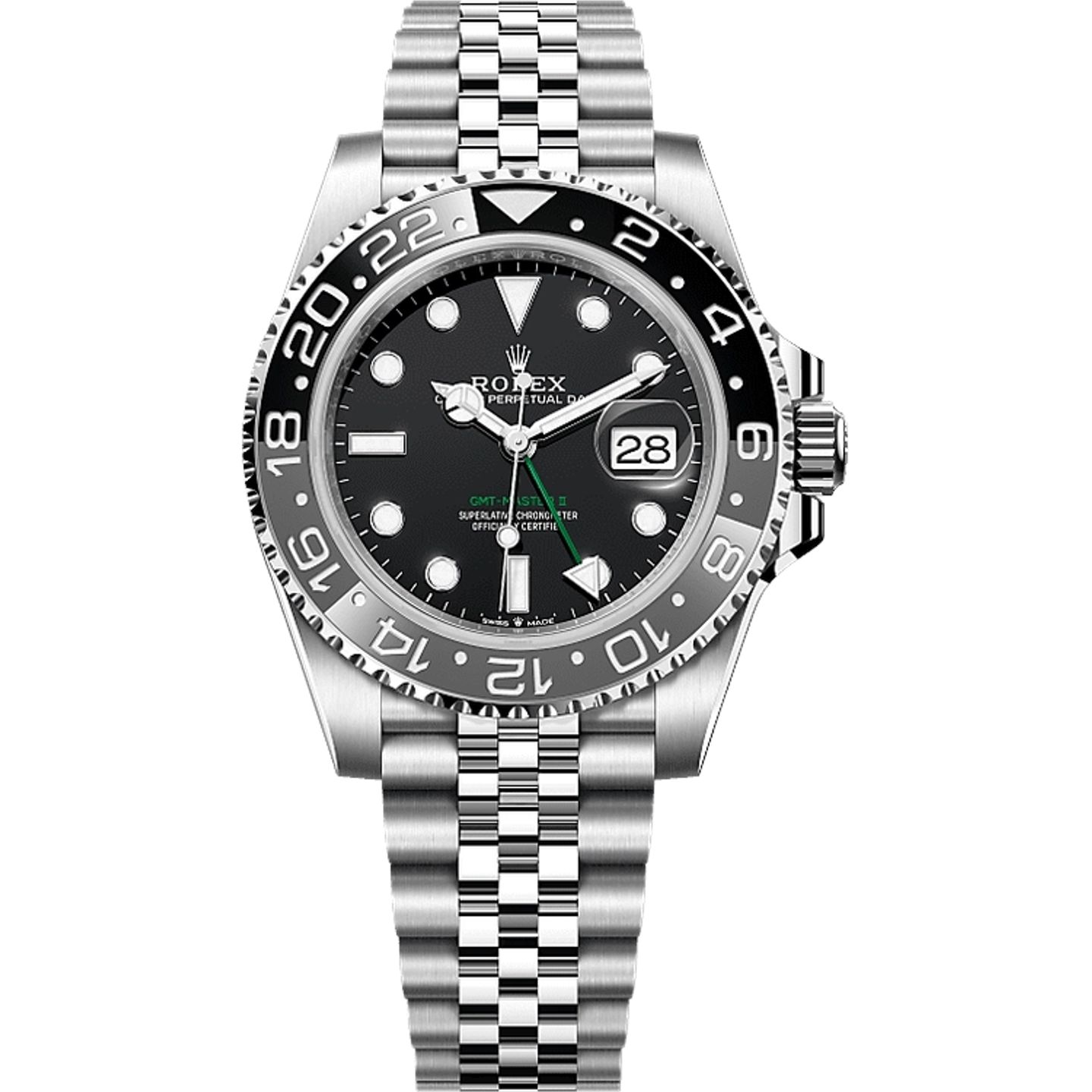 Rolex GMT-Master II 126710GRNR (2025) - Zwart wijzerplaat 40mm Staal (1/1)